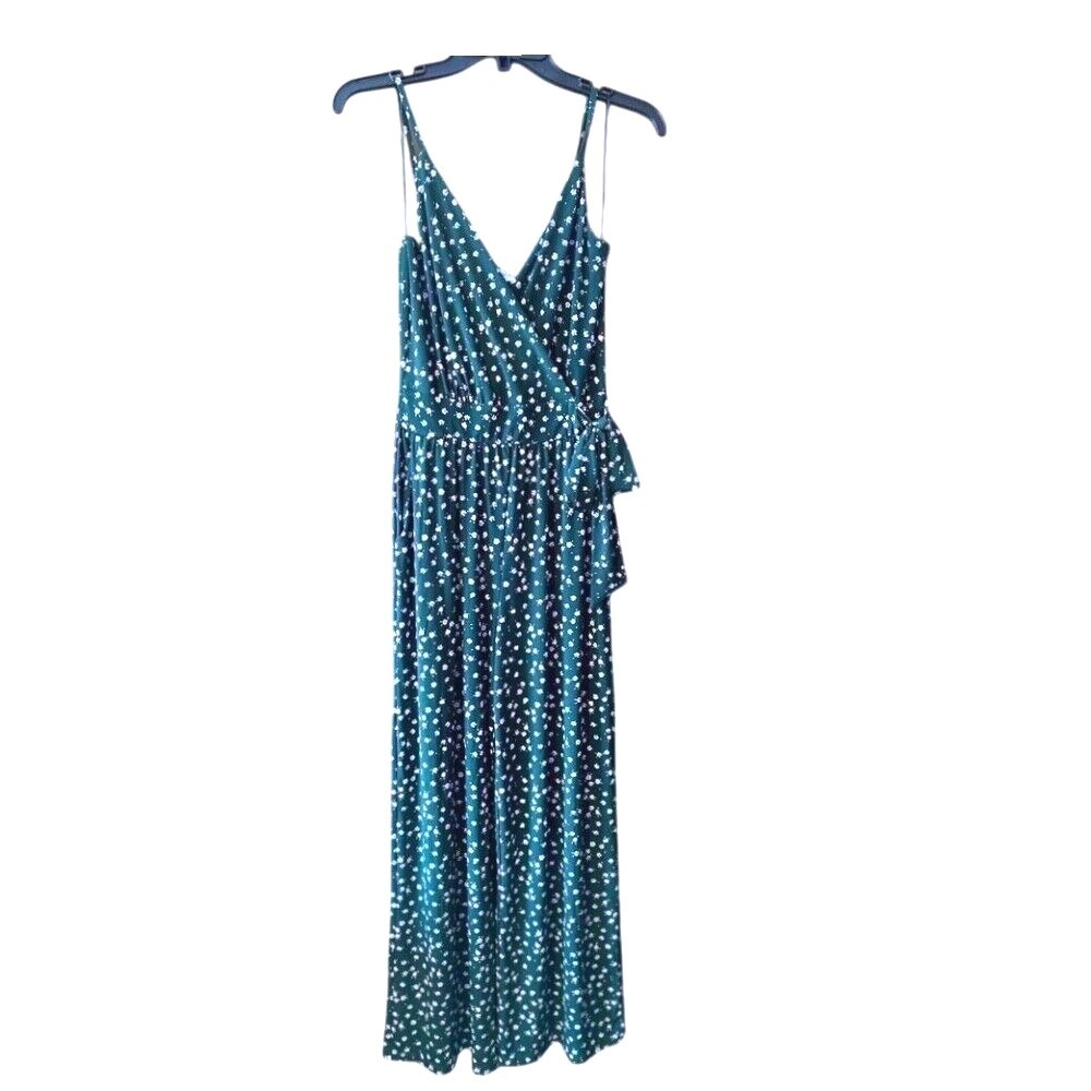 Romantic Forest Floral Jumpsuit Spaghetti Strap Summer Cottage Core V-Neck SP
